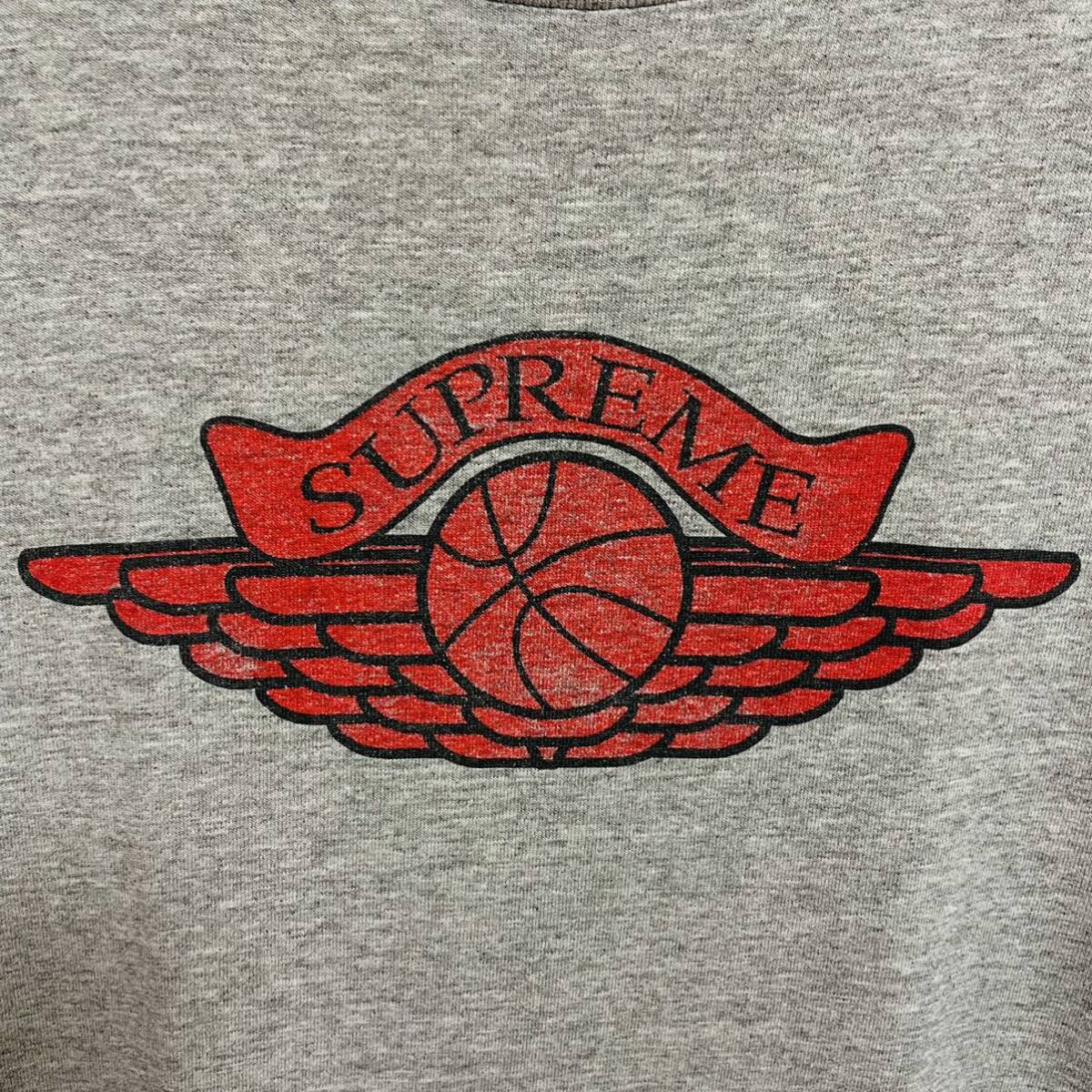 激レア Supreme Jordan Wing Logo Tee Heather Grey L 1998年 ヘザーグレー ジョーダン ウイングロゴ バスケットボール 初期 OLD Vintageの画像3