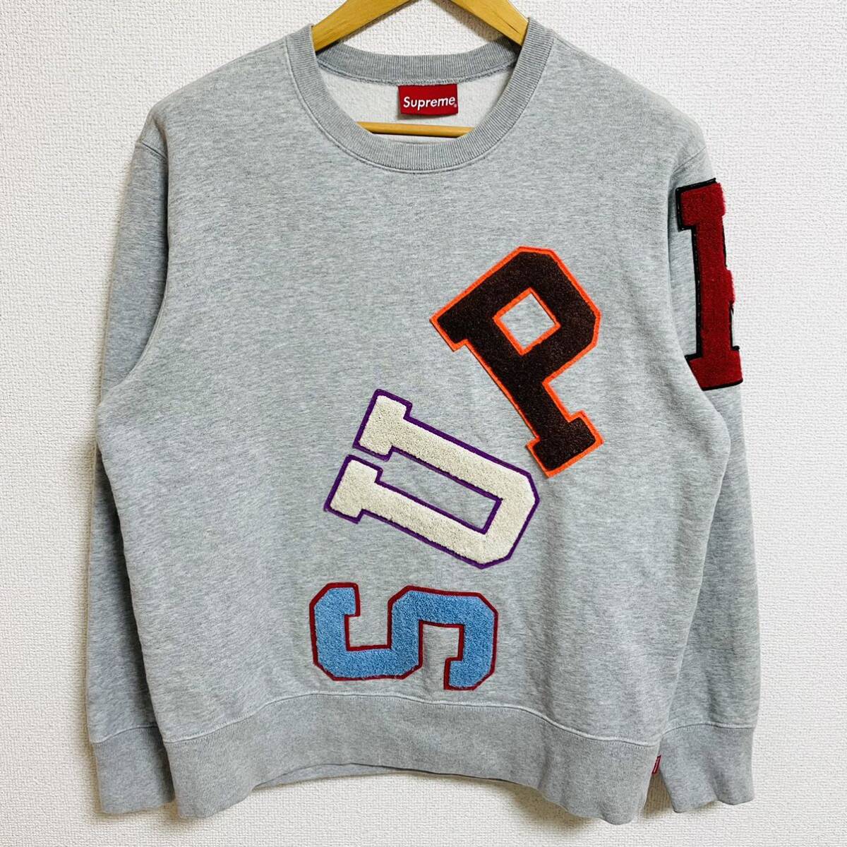 Supreme Big Arc Logo Crewneck Heather Grey S 20aw 2020年 ヘザーグレー ビッグ アーチロゴ クルーネック トレーナー デカロゴ_画像1