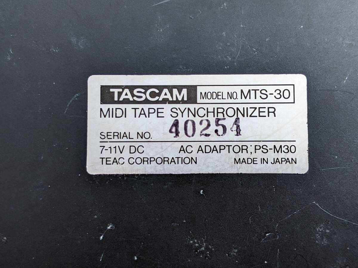 TASCAM MTS-30★タスカム MTS-30 MIDI テープ シンクロナイザー★ヴィンテージ★MIDI TAPE SYNCHRONAIZER_画像4