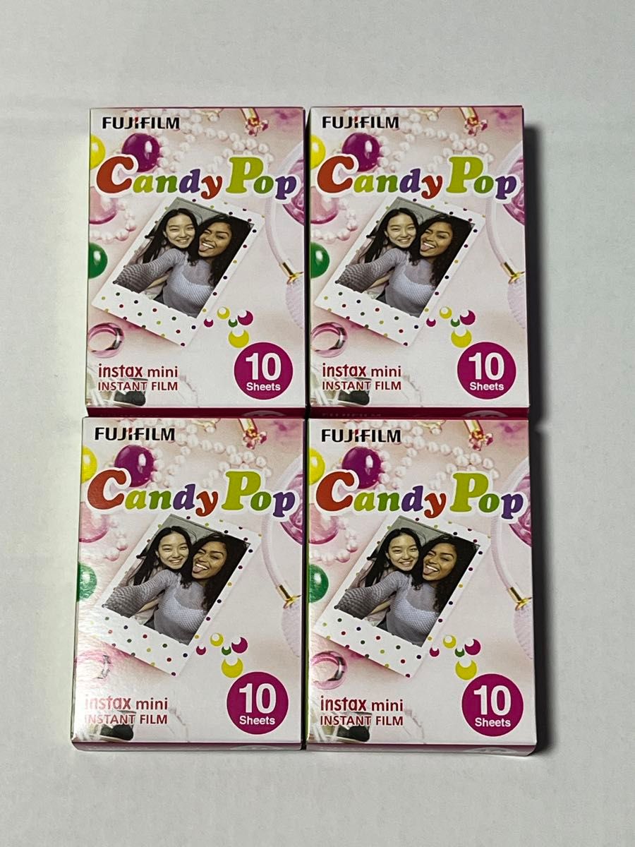 チェキ用絵柄フィルム キャンディーポップ INSTAX MINI CANDYPOP WW 1 4個