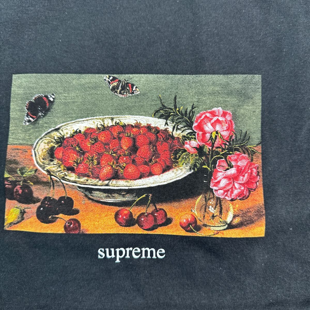 Tシャツ フルーツ　supremeシュープリーム 黒　本物　送料込　希少サイズXXL 新品未使用_画像3