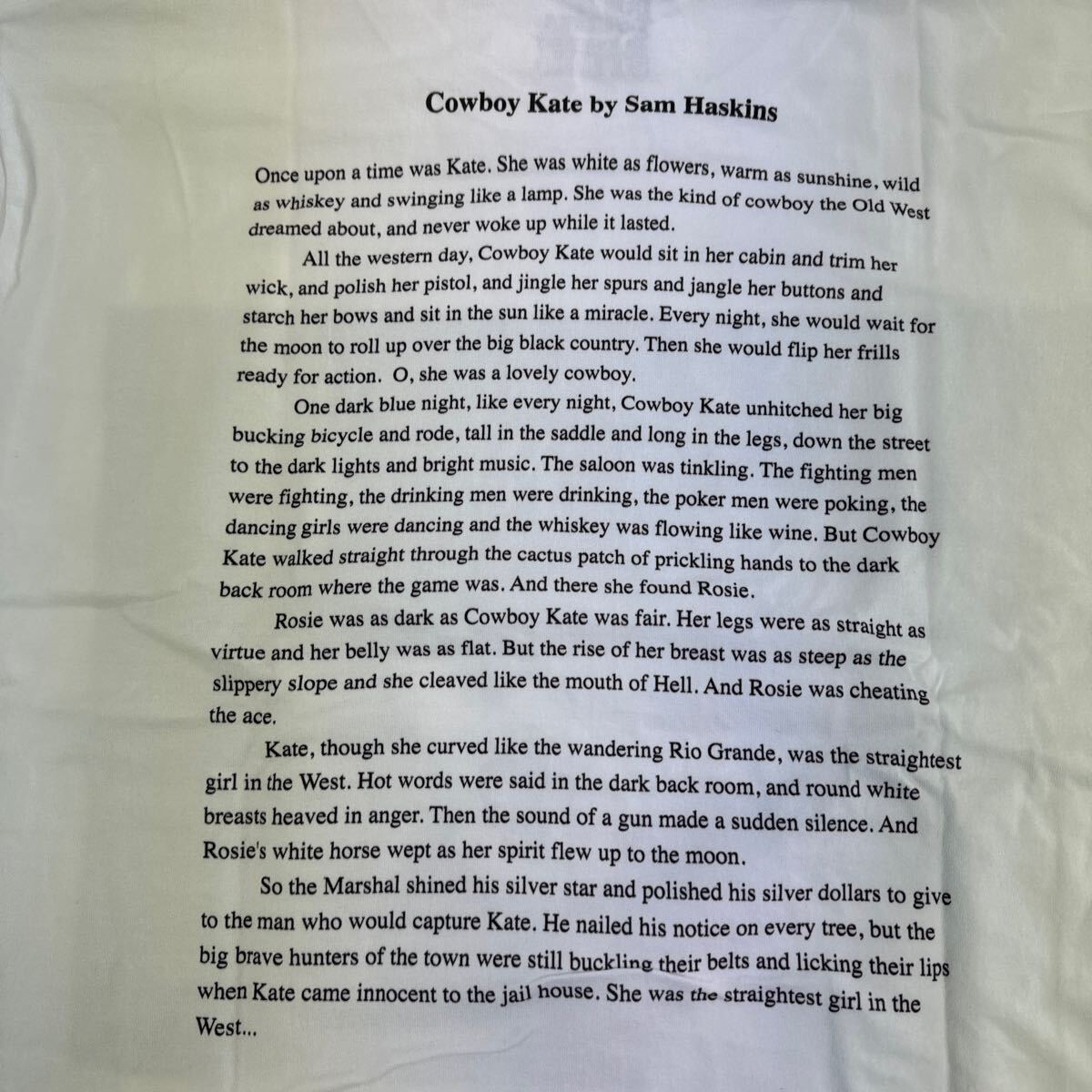 Tシャツ COWBOY KATE SAM Haskins 新品未使用　送料込　本物　特別サイズ_画像5