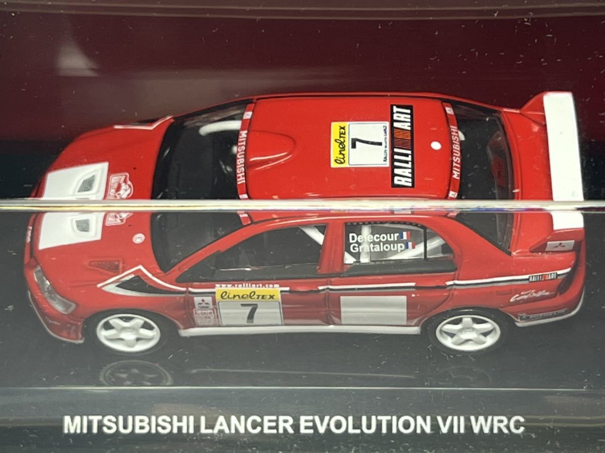 絶版AUTOart 1/64 三菱 LANCER EVO Ⅶ WRC 2002 RALLY Monte #7 デルクール ミツビシ ランサー ランエボ ラリー オートアート MITSUBISHIの画像4