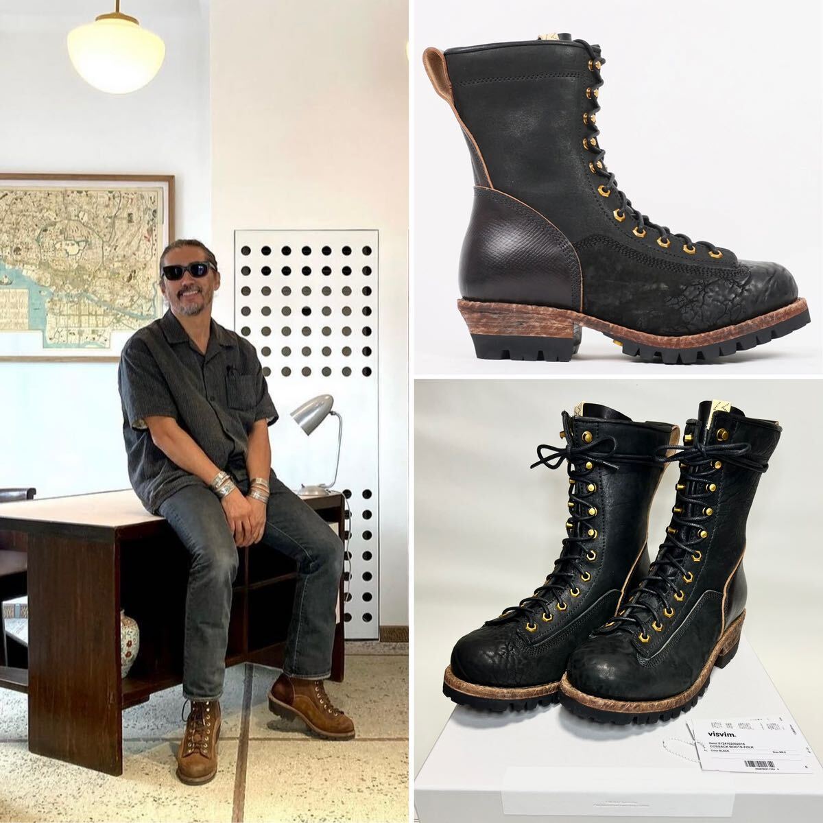 中村ヒロキ着 24ss visvim COSSACK BOOTS-FOLK ビズビム ブーツ 靴 スニーカー 新品 BRIGADIER THORSON T.W.O. JOURNEYMAN BANDANA 即完売_画像1