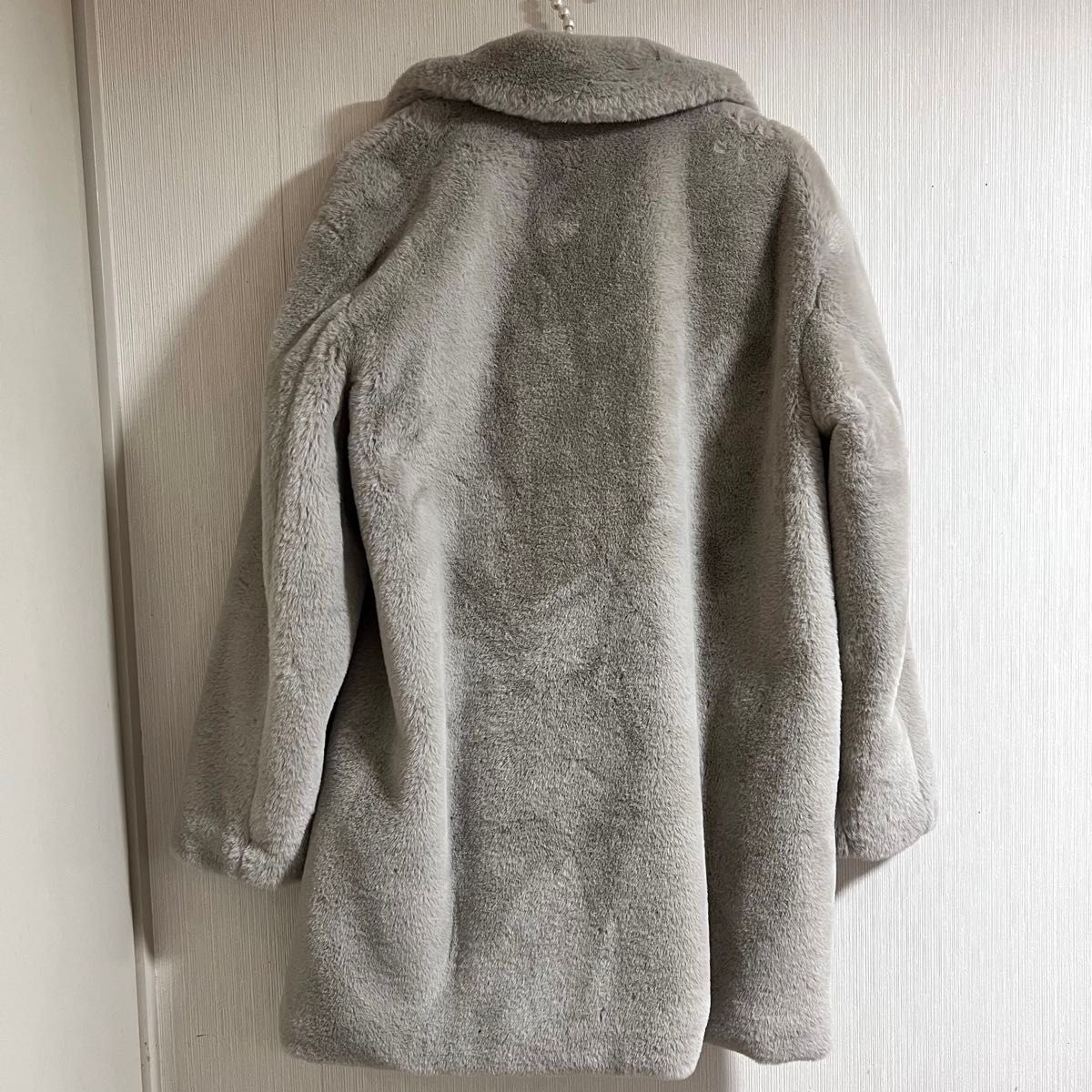 ZARA フェイクファー コート テディベアコート ブラウングレー ZARA フェイクファー コート テディベアコート ブラウングレー