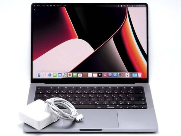 1円～★質流れ★MacBook Pro (14インチ, 2021) Apple M1 Proチップ 8コアCPU 14コアGPU 512GB 16GB Space Gray MKGP3J/A 充電回数125回 96%_画像1