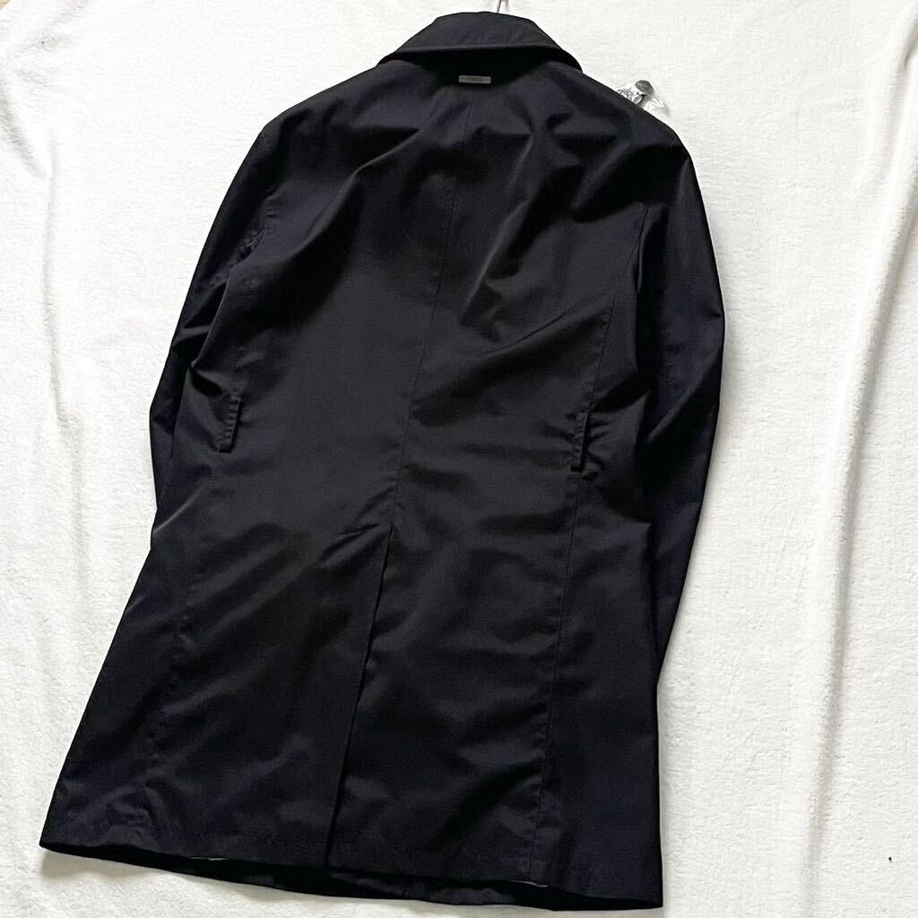 極美品●L●最高級●ARMANI COLLEZIONI アルマーニ コレツォーニ ロングコート ステンカラーコート キルティング ジャケット メンズ 黒 48 の画像5