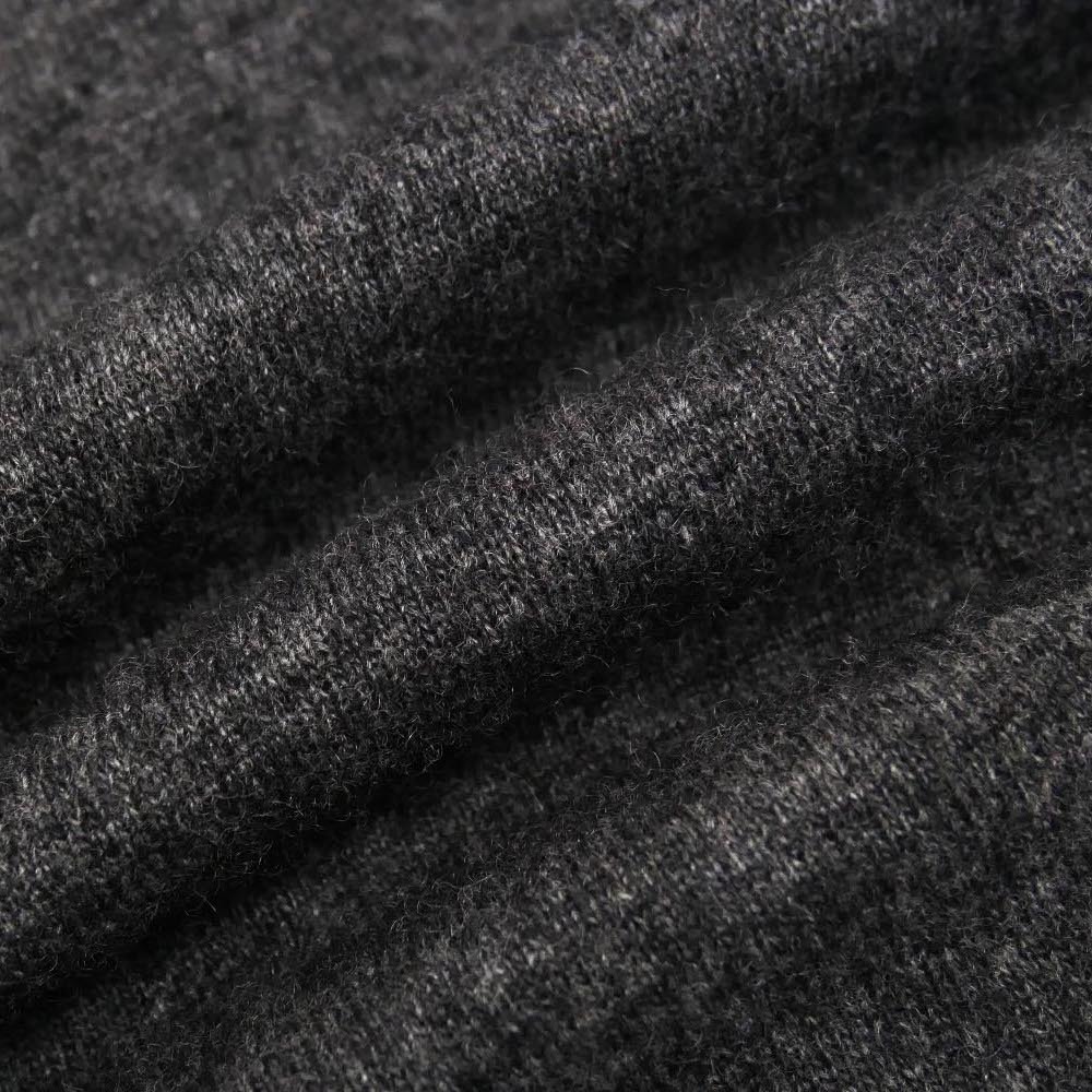 Y*s [Yohji Yamamoto] 2023aw wool high‐necked asimeto Lee cut and sewn 23aw wise knitted gray T-shirt asime