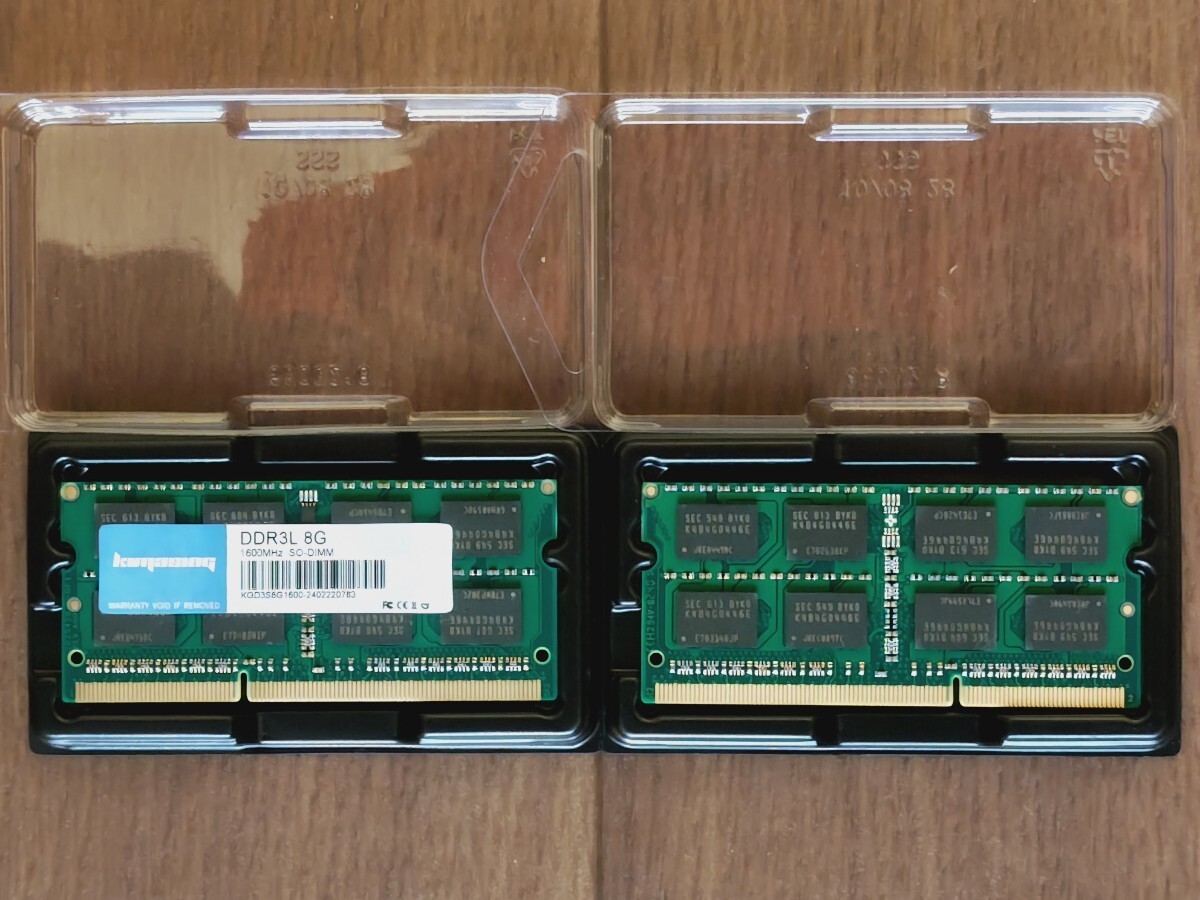 【コスパ高】16GB(8GBx2) DDR3 PC3L-12800S 新品未使用エラー無し_画像2