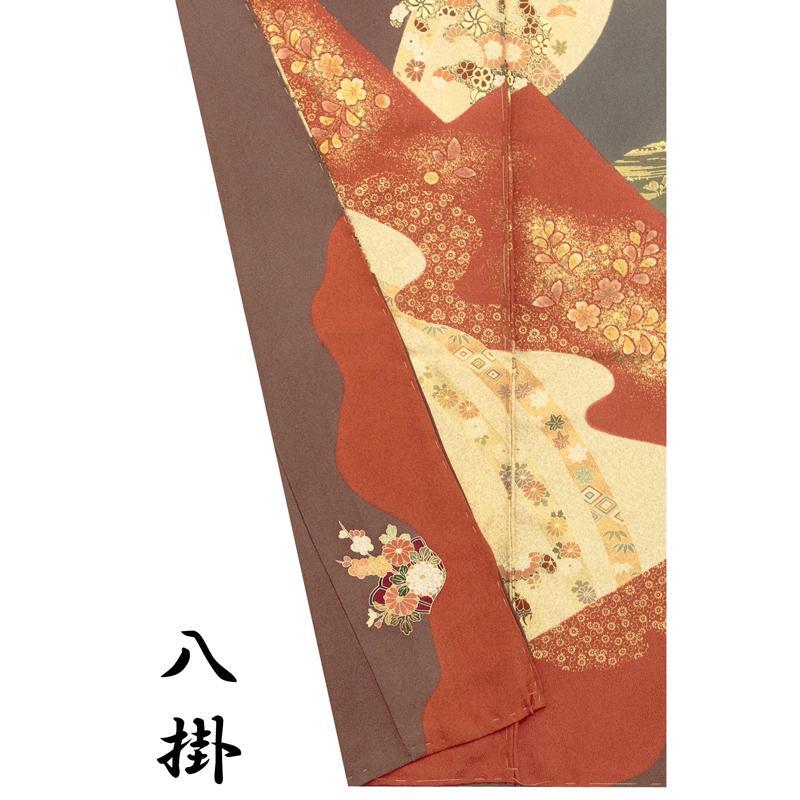 * store modified equipment after [ classic new work fea].. free * Kyouyuuzen tradition industrial arts hand ..,book@ gold,. glue processing oke.* Special . four season flower,.ke flower kala aperture stop specification long-sleeved kimono (10011019)