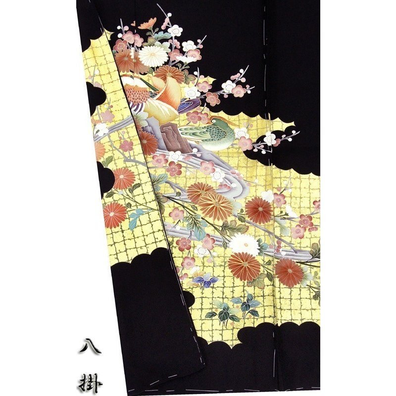 * store modified equipment after [ classic new work fea].. free * Special . Kyouyuuzen industrial arts hand .......osidoli four season flower map *book@ gold fine art .. go in kurotomesode (10009709)