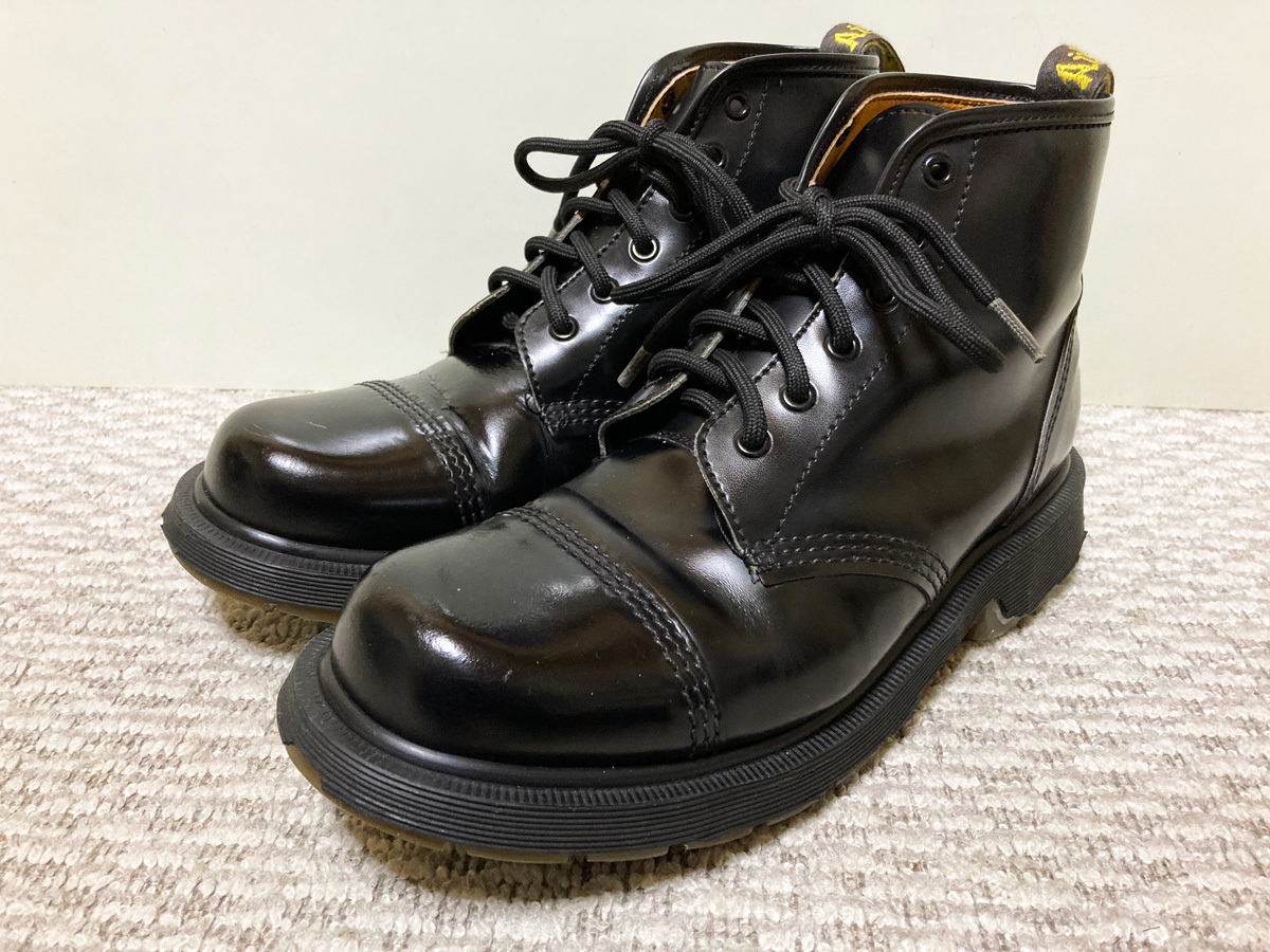 ♪着用少 英国製 Made in England Dr.Martens 6holes Straight Tip Boots ドクターマーチン 6アイレット ストレートチップブーツ UK8♪_画像1