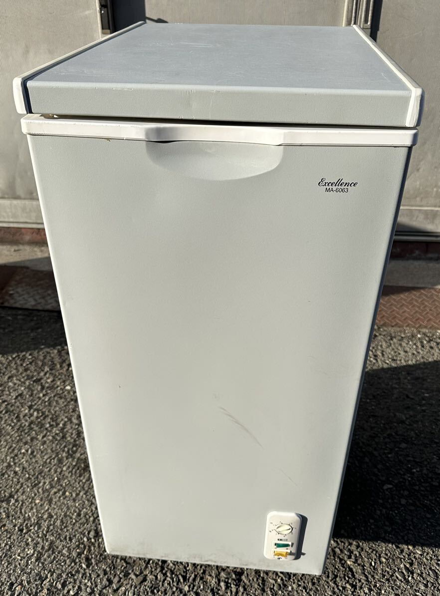 【動確済み】エクセレンス 電気冷凍庫 MA-6063 63L 単相 100V 冷凍ストッカー フリーザー 店舗 上開き 縦型 三菱貿易 厨房 大阪発
