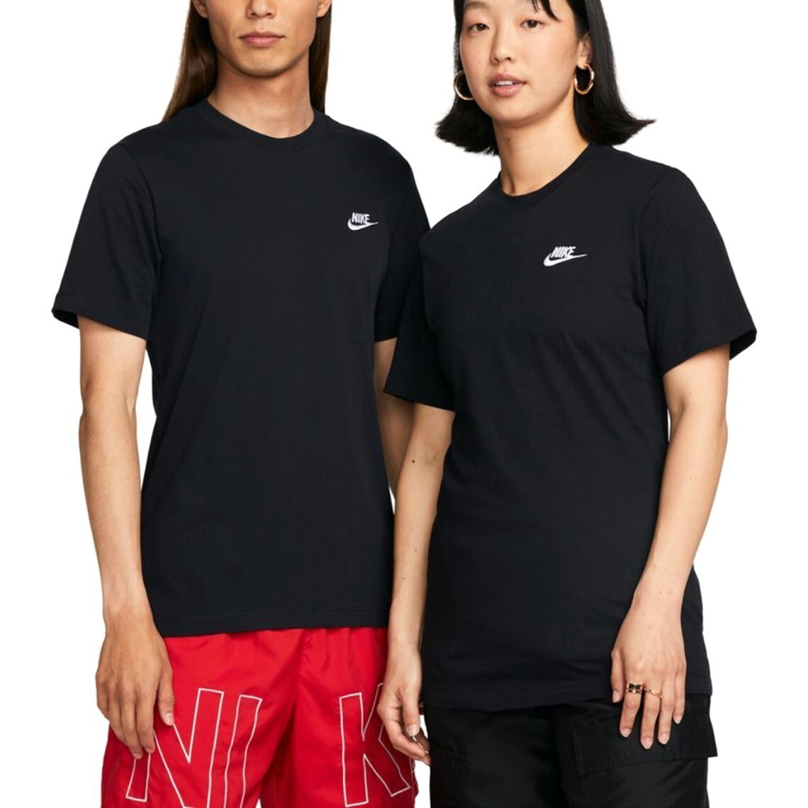 新品未使用 ナイキ ワンポイント クラブ Tシャツ 2枚セット 黒 M 国内正規品 男女兼用 NIKE AR4999 ブラック 半袖