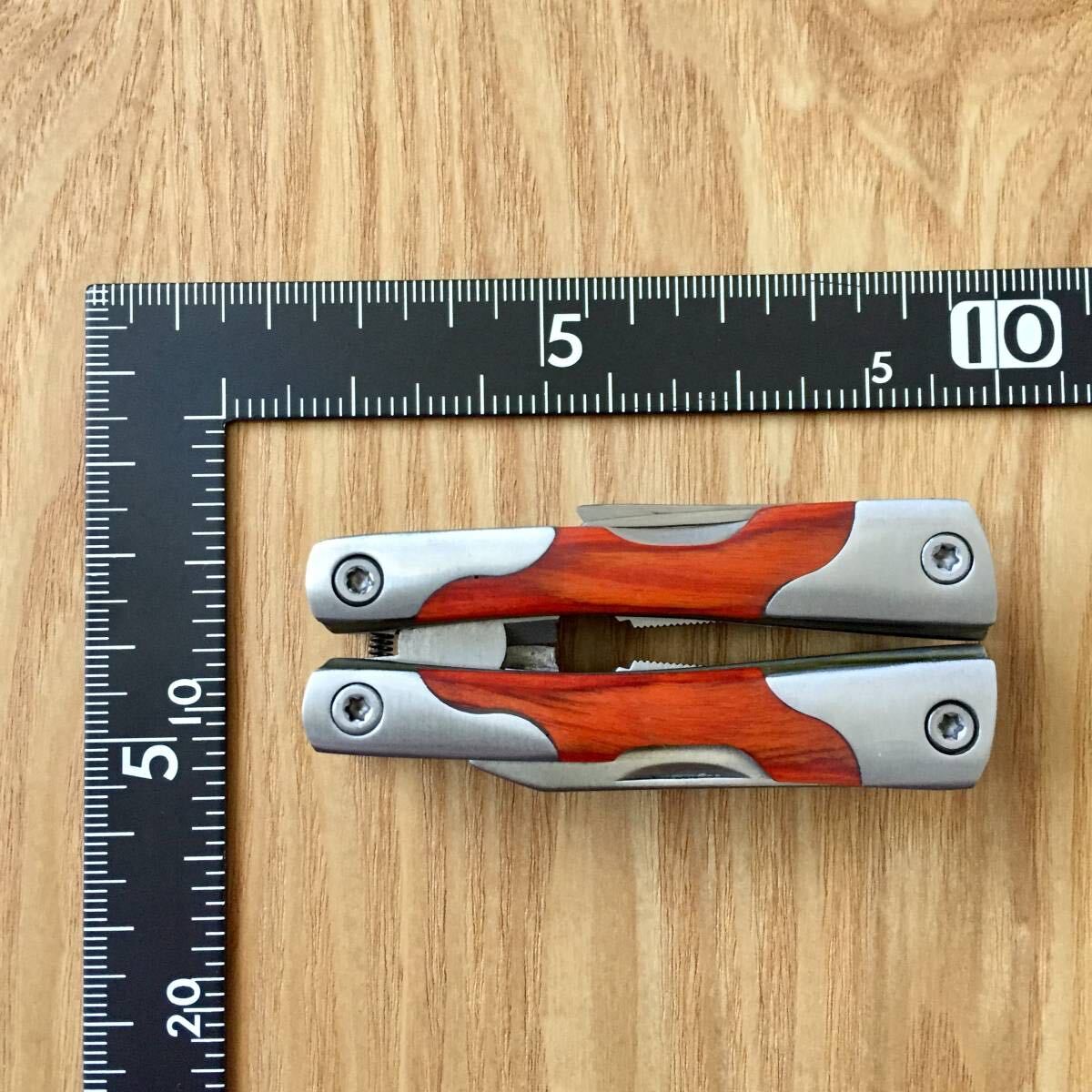 新品同様 WILD-1 Multi tool Pliers ワイルドワン マルチツール プライヤー 10機能搭載 天然木 OUTDOOR CAMP FISHING HUNTING アウトドア_画像10