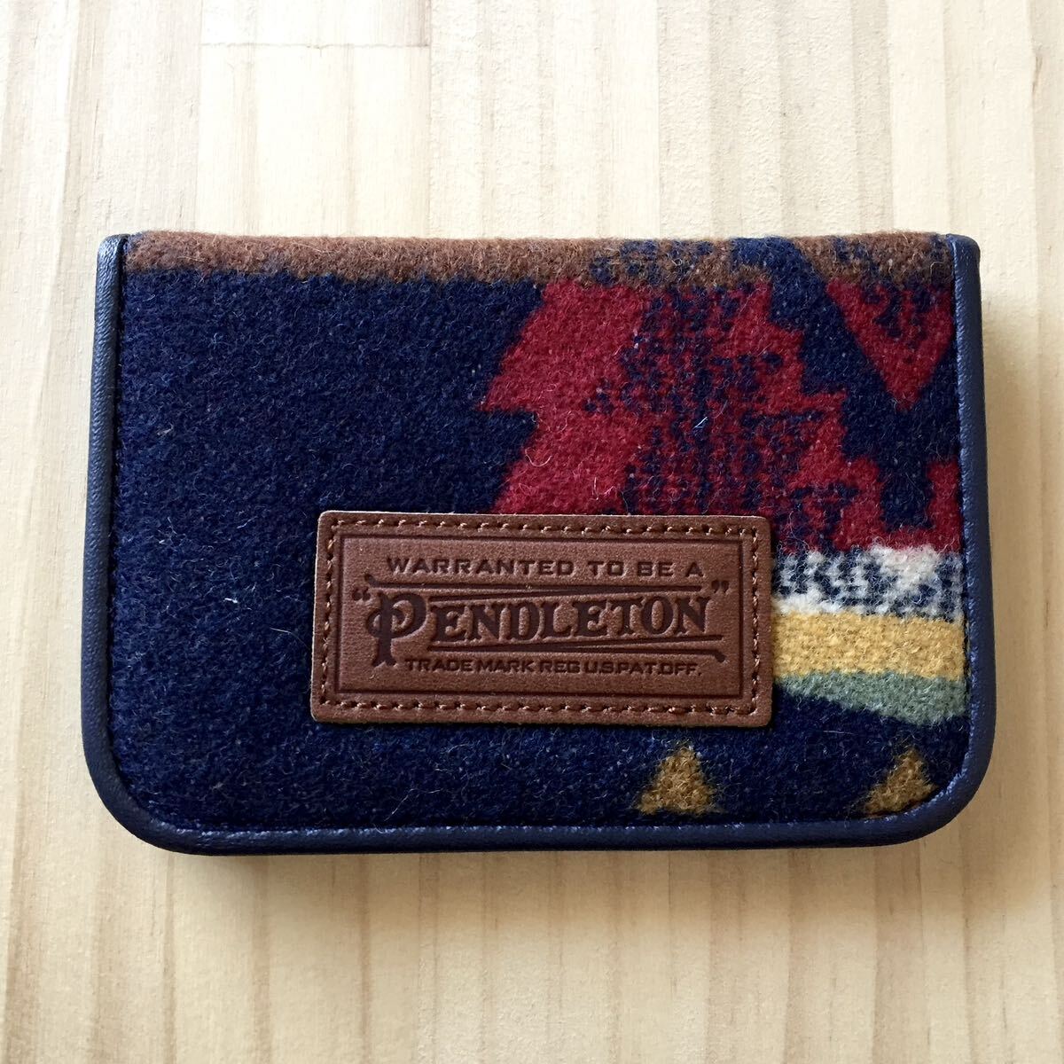 新品同様 A&F PENDLETON Card case ペンドルトン カードケース パスケース U.S.A. 米国 オレゴン ネイティブアメリカン ウールブランケット_画像1