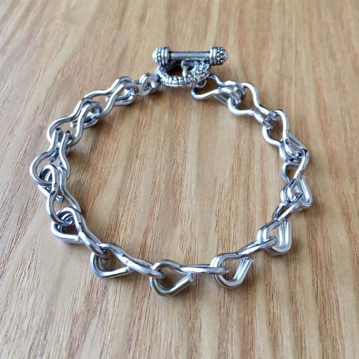  как новый BEAMS Silver Chain Bracelet Beams серебряная цепь браслет 2 -слойный цепь аксессуары рука колесо индеец ювелирные изделия 