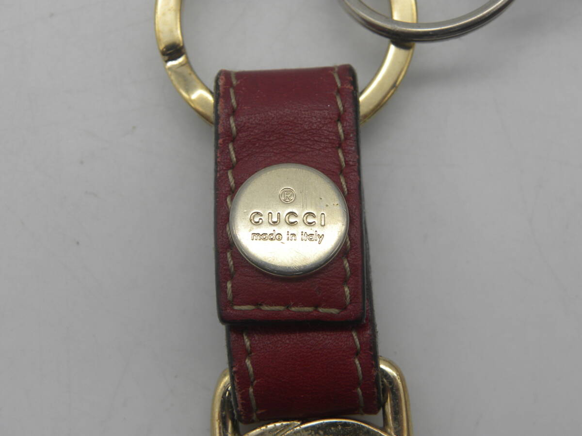 GUCCI グッチ 115278 ネックストラップ 携帯ストラップ レッド系 4137の画像3