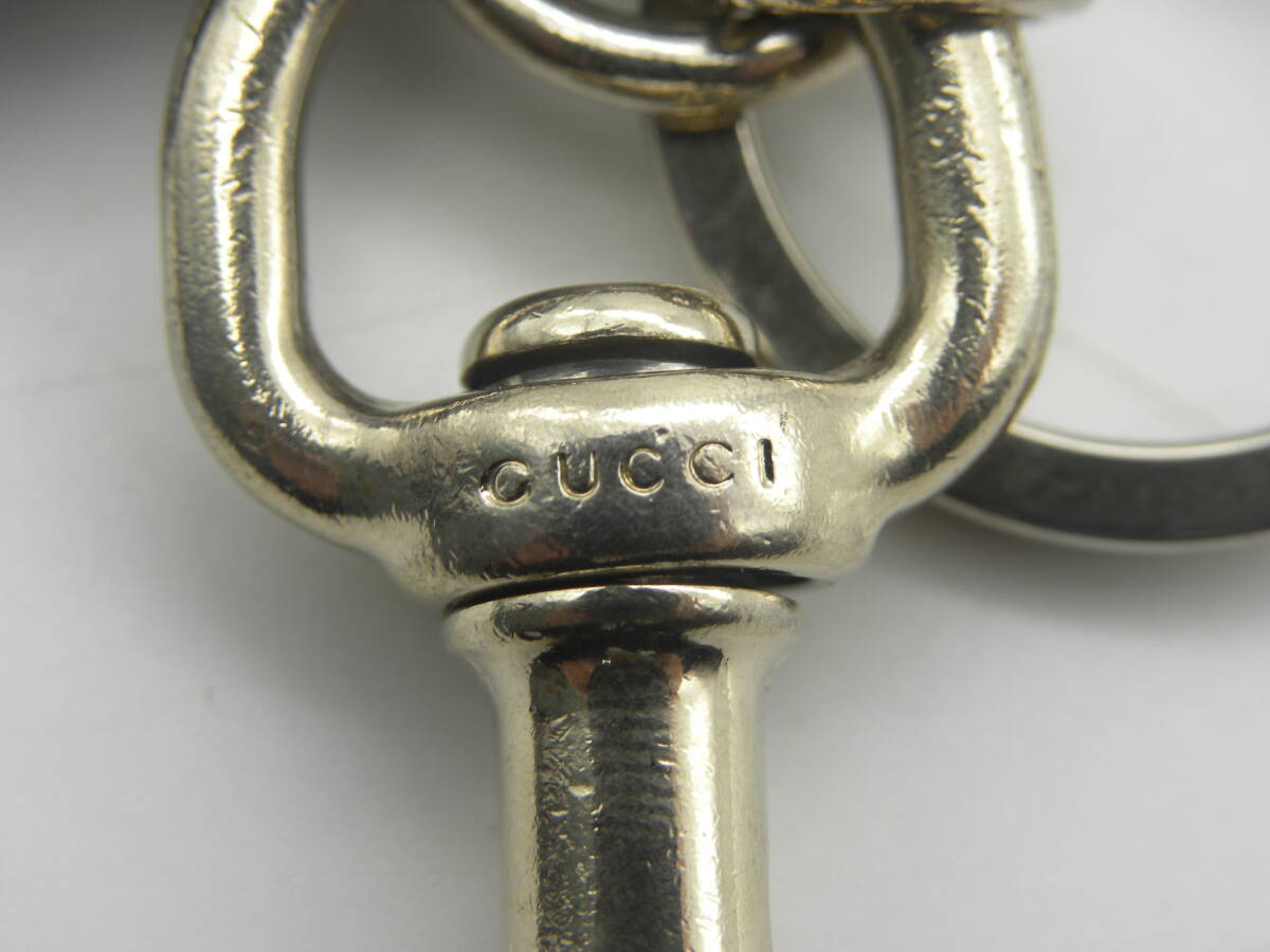 GUCCI Gucci Pug dog charm key holder gray 4133