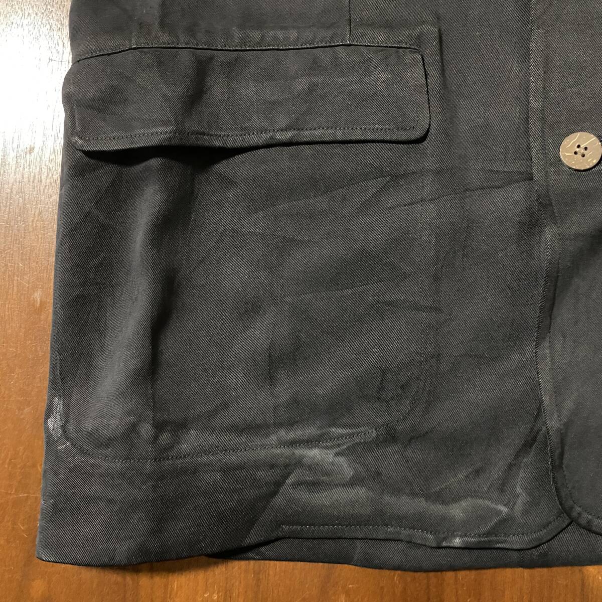アメリカ古着　トミーバハマ　テーラードジャケット　シルク製　無地　ブラック　Sサイズ　ヴィンテージ　【L51】