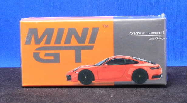 1/64 MINI-GT Porsche ポルシェ 911(992) カレラ 4S ラヴァオレンジ (左ハンドル)【371】_画像2