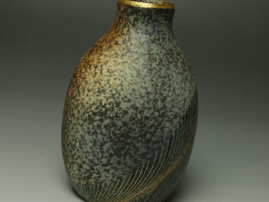 ■個人コレクション出品■加藤一郎 色絵金彩徳利 共箱 酒注 酒器 一本一本の色絵金彩が綺麗!!_画像5