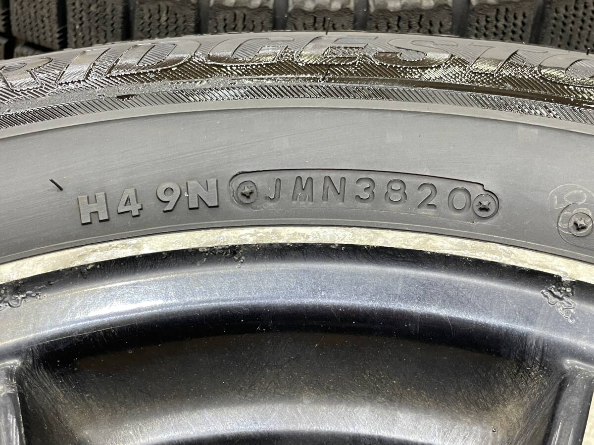 ■BRIDGESTONE BLIZZAK VRX 195/65R15 アルミホイル付きスタッドレスタイヤセット 5H PCD114.3/100 中古品■_画像7