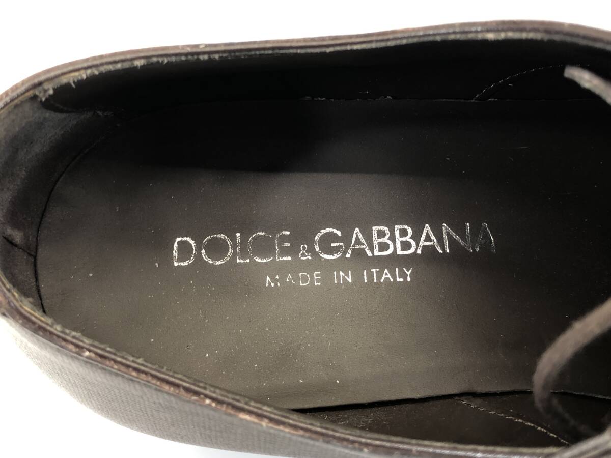 *DOLCE&GABBANA Dolce & Gabbana leather business shoes 1721 5375 size 9 approximately 28cm brown group *