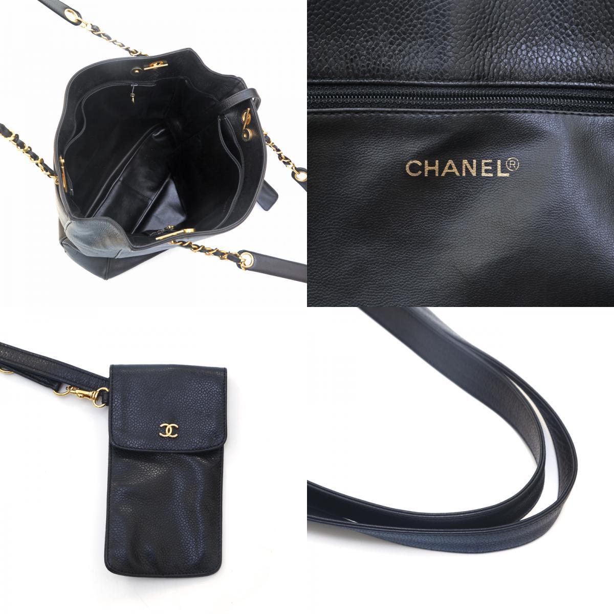 【先着50名限定!!今スグ使える3つのクーポンを緊急配布中!!】 シャネル CHANEL ショルダーバッグ キャビアスキン ココマーク ワン ブラック_画像10