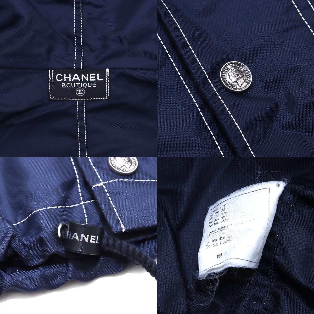 [ first arrival 50 name limitation coupon . distribution middle!!] Chanel CHANEL Parker mado moa zeru button jacket navy 