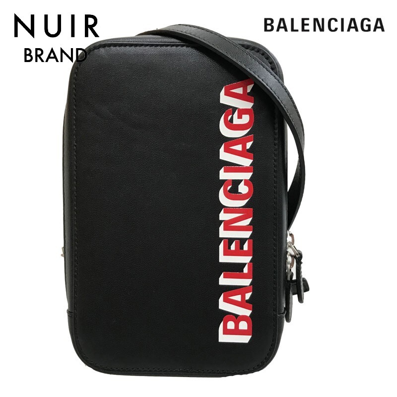 [ прибывший первым 50 название ограничение купон . распространение средний!!] Balenciaga BALENCIAGA сумка на плечо Logo черный 