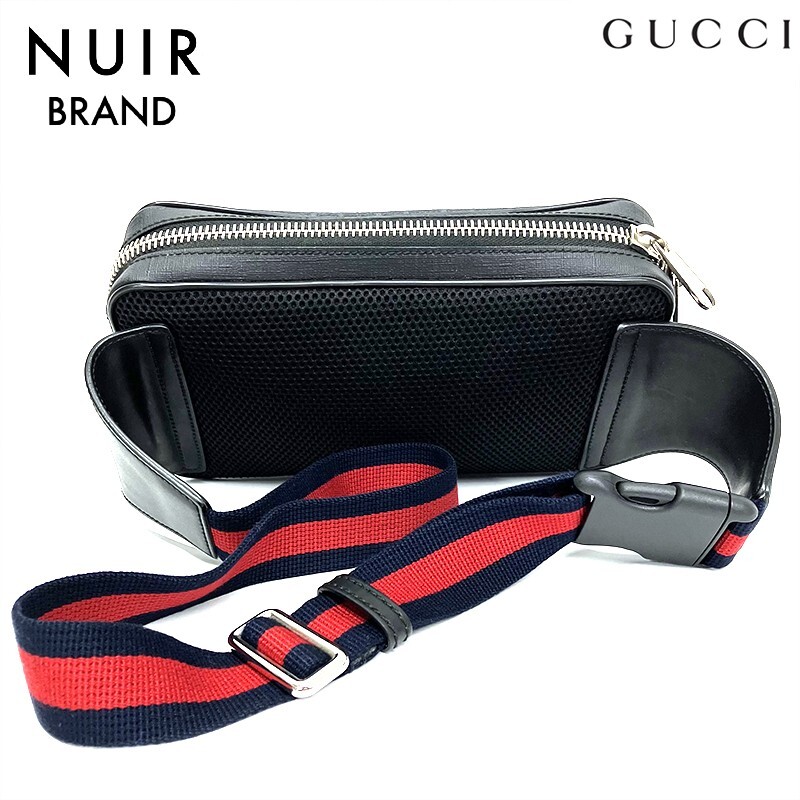 【先着50名限定クーポンを配布中!!】 グッチ GUCCI ウエストバッグ GGキャンバス ブラック