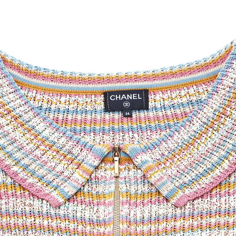 [ first arrival 50 name limitation coupon . distribution middle!!] Chanel CHANEL cardigan Zip up knitted 2017 multicolor 