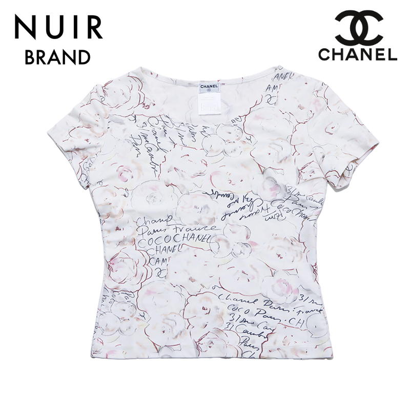 【先着50名限定クーポンを配布中!!】 シャネル CHANEL 半袖Ｔシャツ ココマーク カメリア ベージュ_画像1