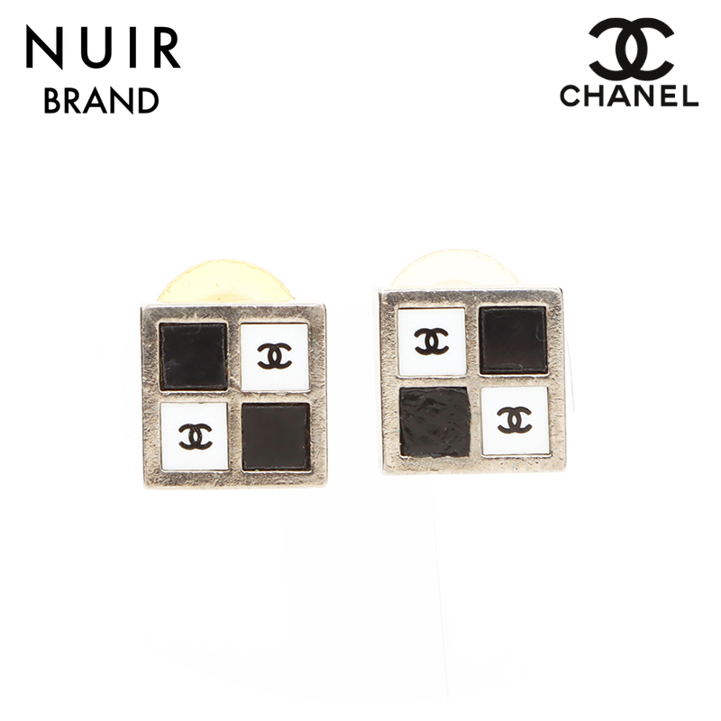 【先着50名限定!クーポン緊急配布中】 シャネル CHANEL ピアス ココマーク スクエア シルバー_画像1