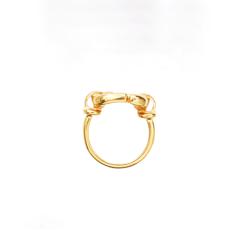 [ прибывший первым 50 название ограничение! купон срочный распространение средний ] Christian Dior Christian Dior кольцо * кольцо Logo 52 размер 12 номер Gold 