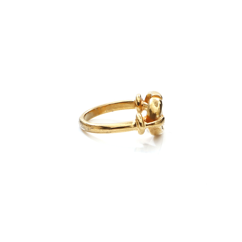 [ прибывший первым 50 название ограничение! купон срочный распространение средний ] Christian Dior Christian Dior кольцо * кольцо Logo 52 размер 12 номер Gold 
