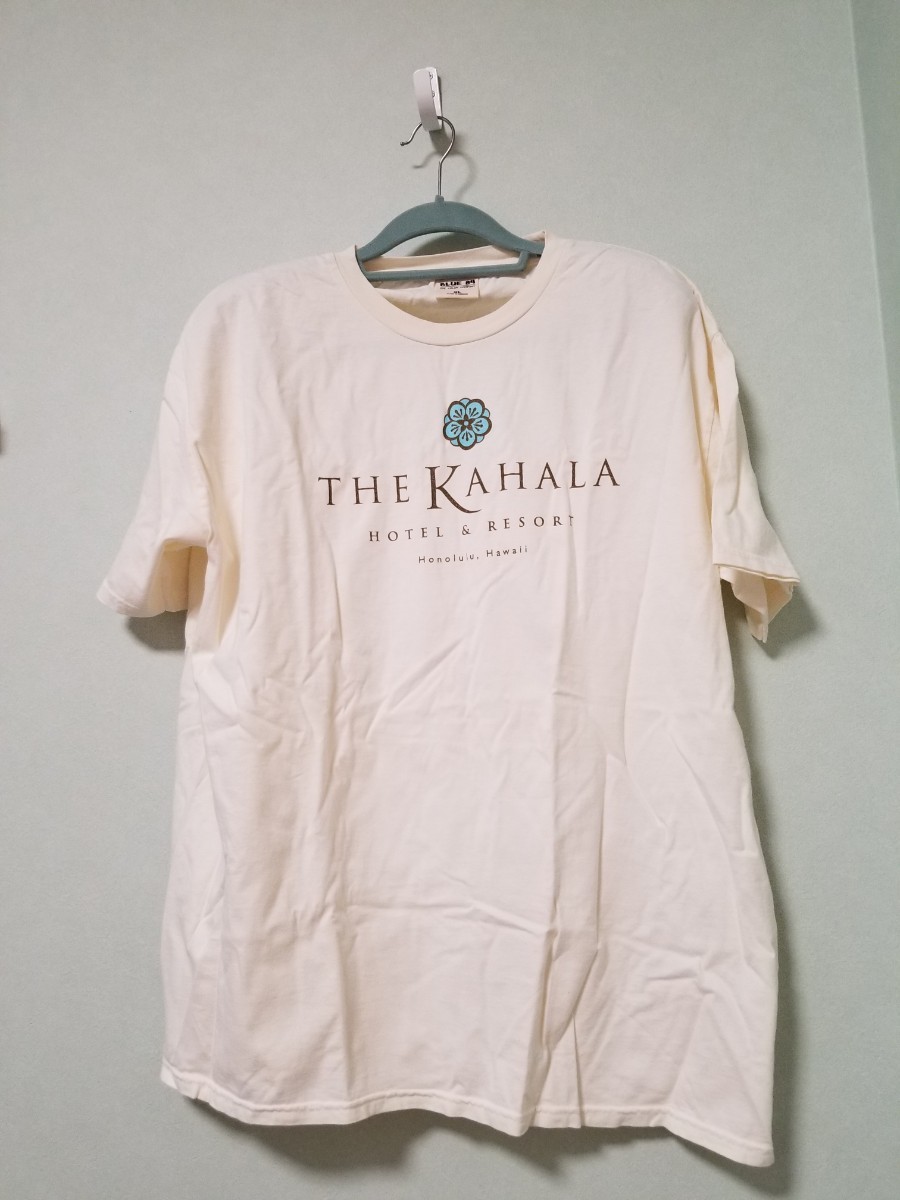 ホノルル ハワイ ザ カハラホテル & リゾート グッズショップ購入 ロゴマーク入りTシャツ XL未使用品 リゾート気分 吉田拓郎 名曲 KAHALAの画像1