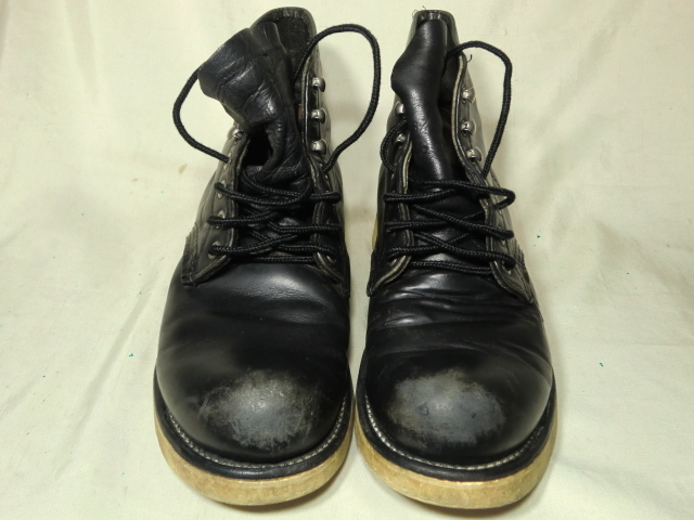 No.89 角犬タグ　RED WING 8165　プレーントゥ黒 6.5D_画像1