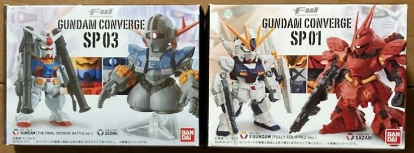 2箱 SP01 ＆ SP03 ガンダム コンバージ FW GUNDAM CONVERGE νガンダム サザビー ガンダム ジオング