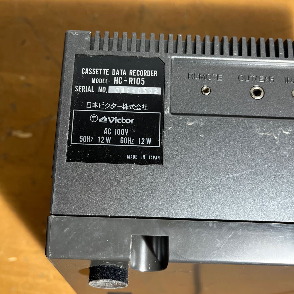 Victor カセット データレコーダー HC -R105の画像6