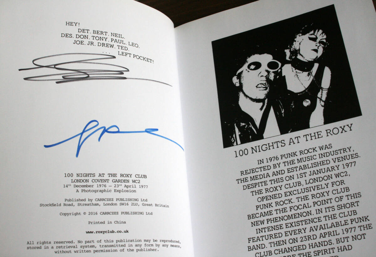 ROXY 100 Nights at the Roxy : Punk London 1976-77 著者サイン入 / SEX PISTOLS, CLASH, DAMNED_画像3