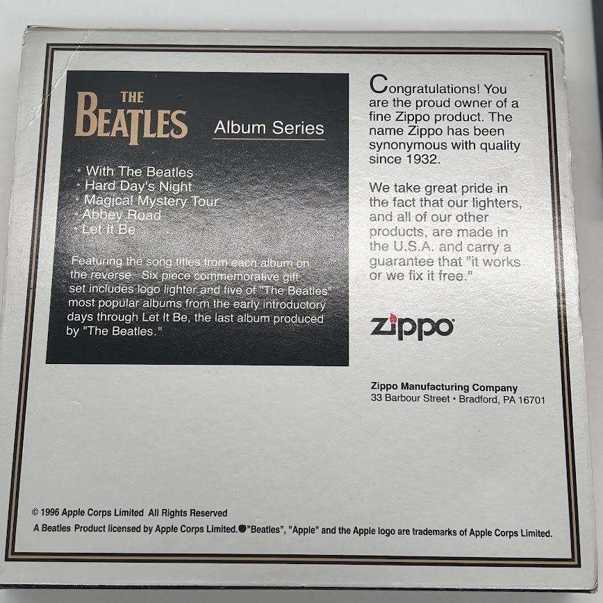【Y-43】 ZIPPO 未使用 THE BEATLES ビートルズ Album Series ジッポ オイルライター 喫煙具 6個セット 専用ケース 着火未確認の画像10