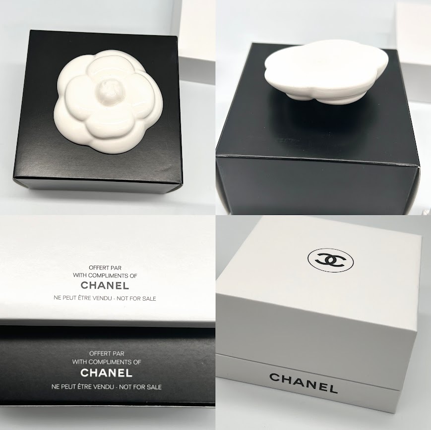 【K-42】　CHANEL　シャネル　非売品　カメリア　ペーパーウェイト　リップチャーム　ストラップ　ルージュココ　キーリング　ノベルティ_画像3