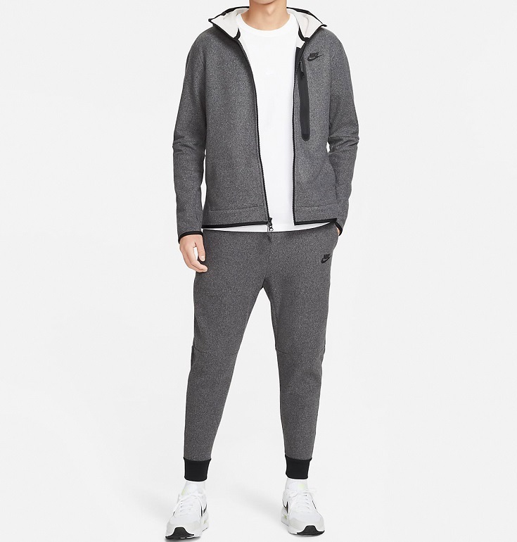 ナイキ テックフリース ウインタライズド フルジップフーディー＆パンツ Mサイズ 定価34650円 ダークグレー TECH FLEECE 上下セット_画像1