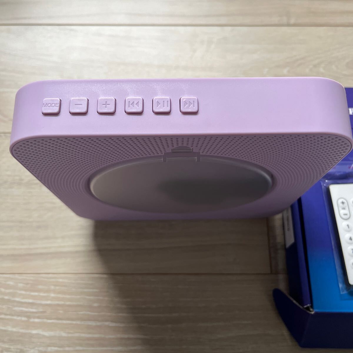 紫のBluetooth CDプレーヤー5.0、家庭用装飾充電音楽プレーヤー、携帯型かわいい音楽プレーヤー、リモコンの画像9