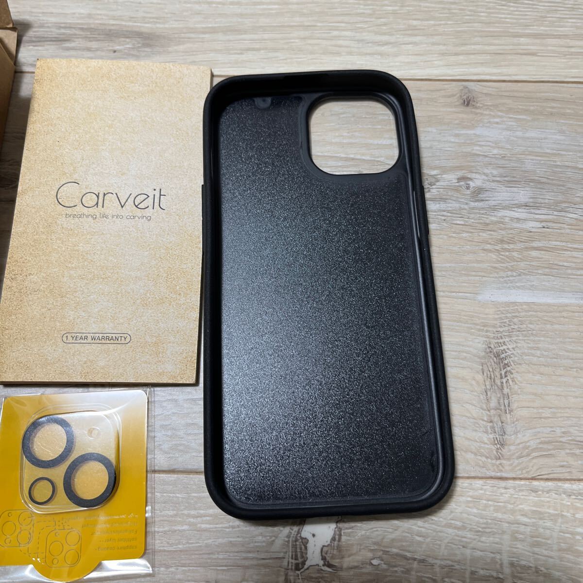 Carveit iPhone 13 ケース 木製 ウォールナット天然木目の画像3