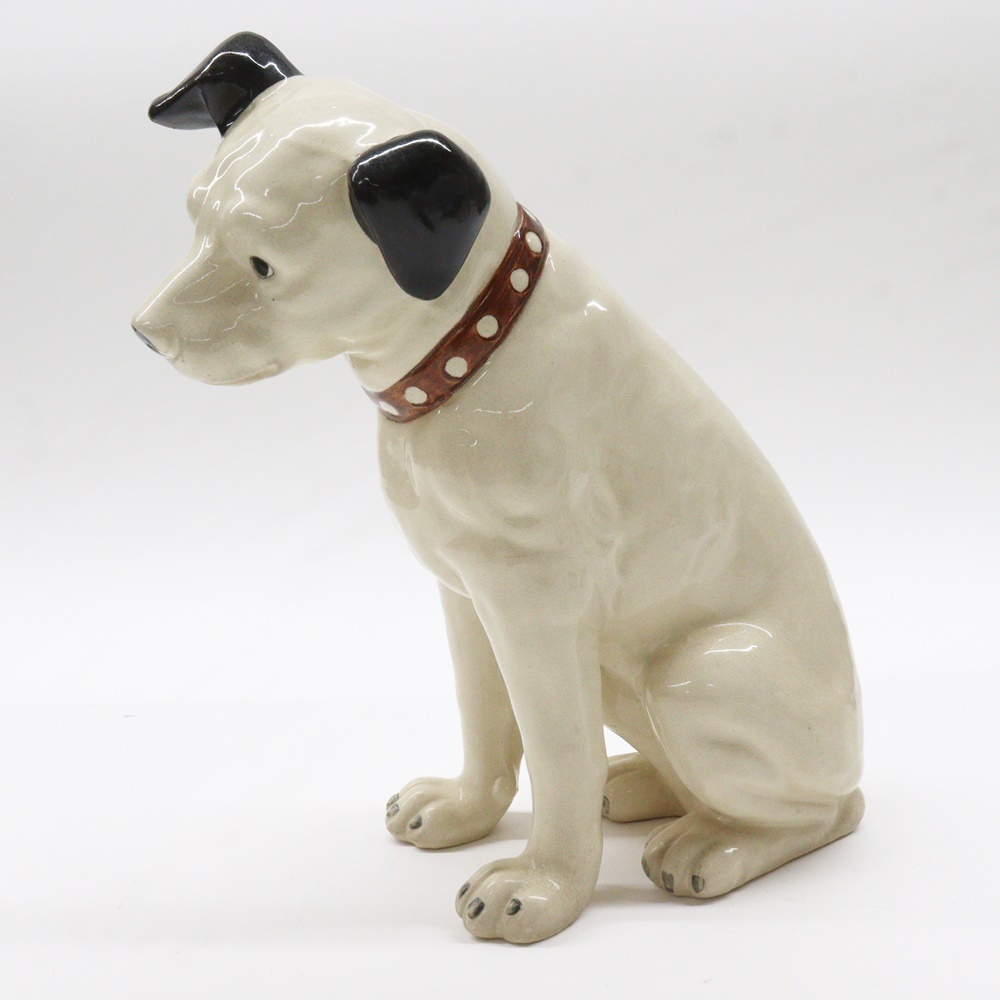  Victor ビクター ニッパー 犬 陶器 置物 高さ約32㎝ 昭和レトロ 当時物 オブジェ ニッパー犬 特大の画像1