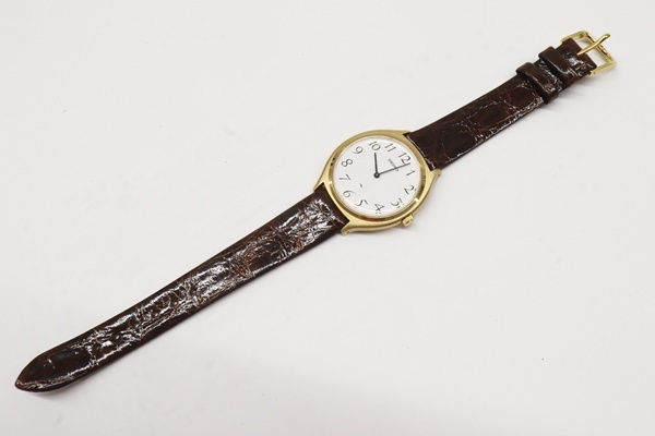  SEIKO セイコー シャリオ 腕時計 2220-0300 手巻き 稼動品 ゴールド 白文字盤 ラウンド メンズ _画像8