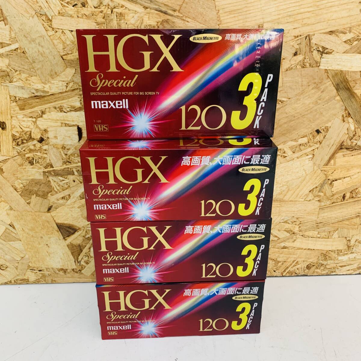  нераспечатанный товар maxellmak cell видеолента VHS HGXSpecial 120 3PACK×4 комплект *2400010367137